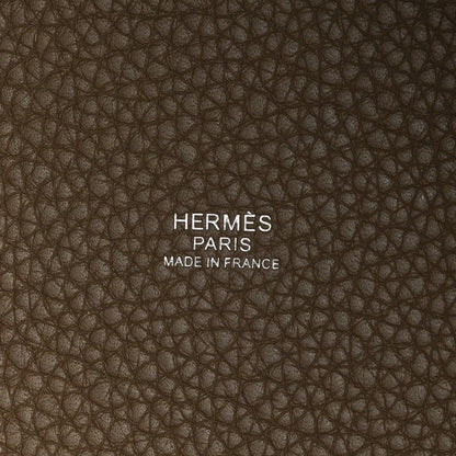 Hermes Taurillon Clemence Picotin Lock 22 MM Etoupe 6 of 12
