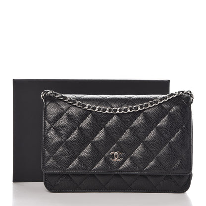 Chanel Caviar Quilted Wallet On Chain WOC Black 10 of 10