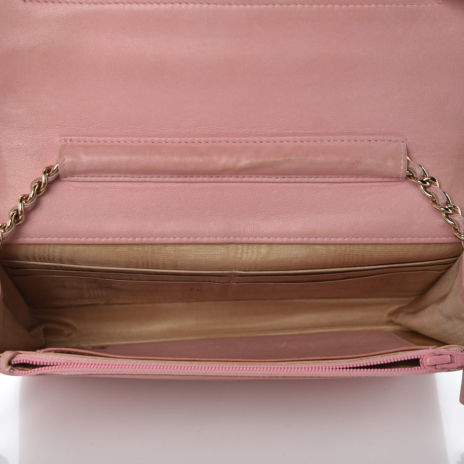Chanel Caviar Timeless CC Wallet On Chain WOC Pink 7 of 10