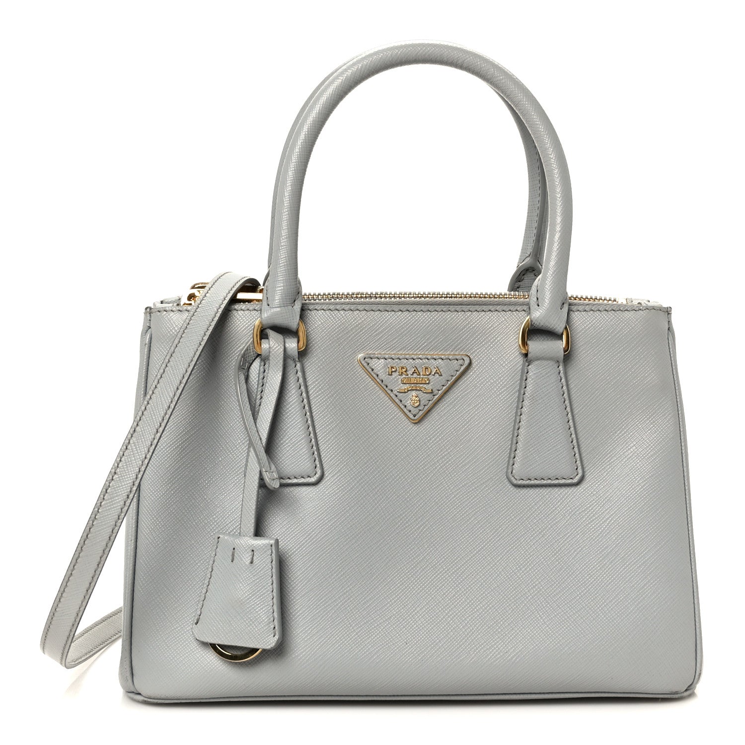 Prada Saffiano Lux Small Galleria Double Zip Tote Granito 1 of 10