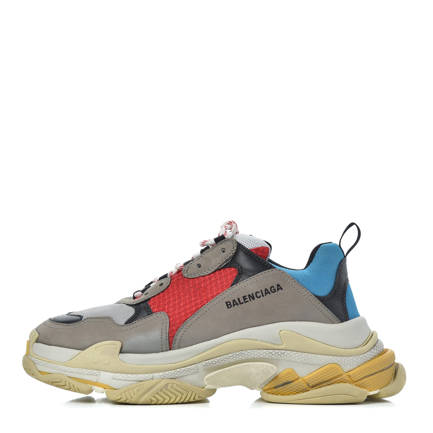 Balenciaga Mesh Nubuck Mens Triple S Sneakers 43 Bleu Gris Rouge 1 of 19