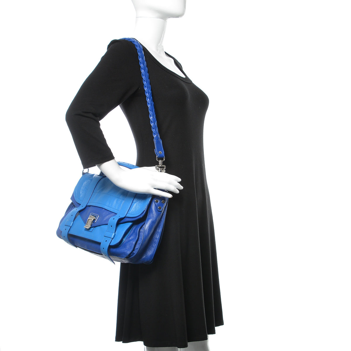 Proenza Schouler Grained Deerskin Medium Bicolor PS1 Satchel 2 of 9