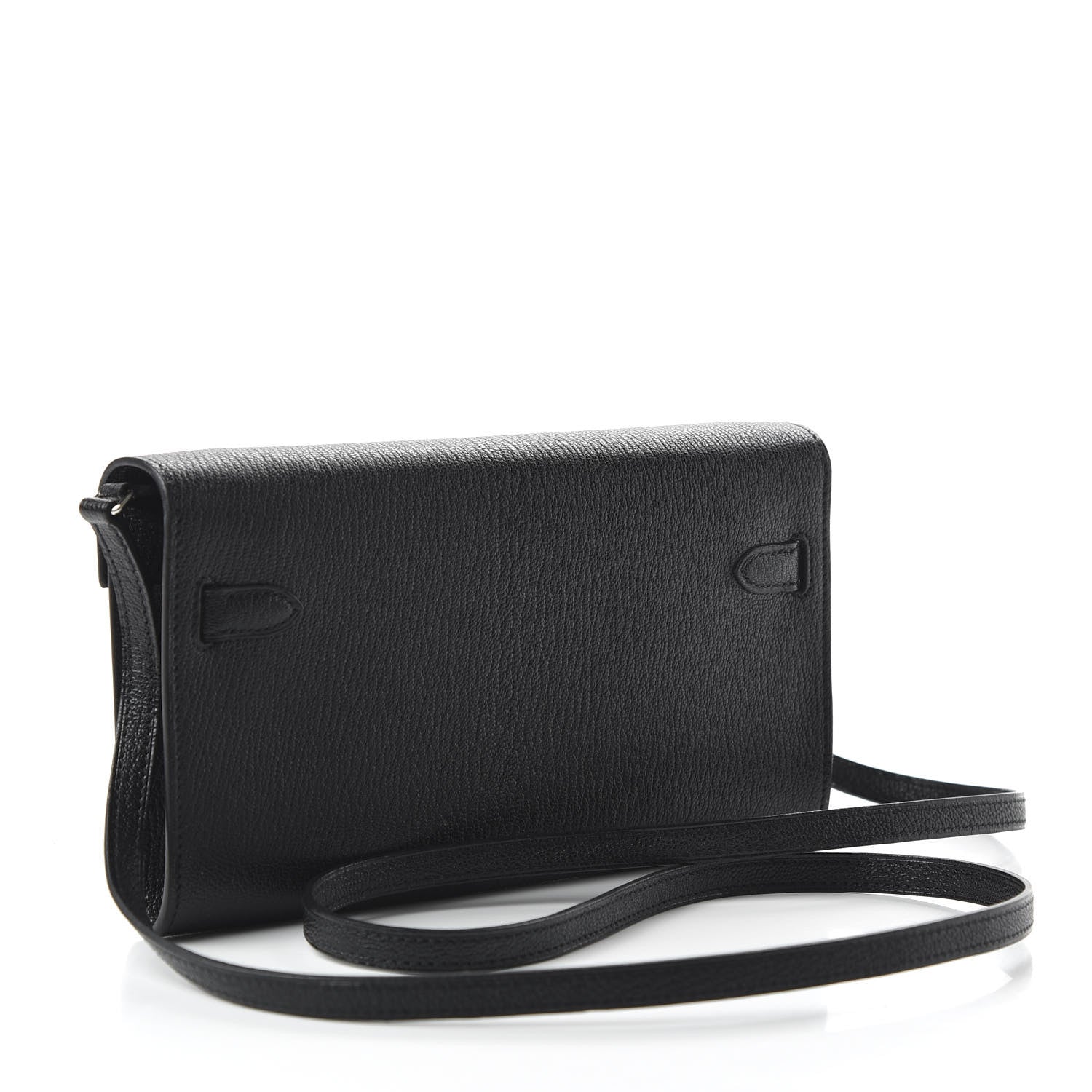 Hermes Chevre Mysore Kelly Wallet To Go Black 3 of 10
