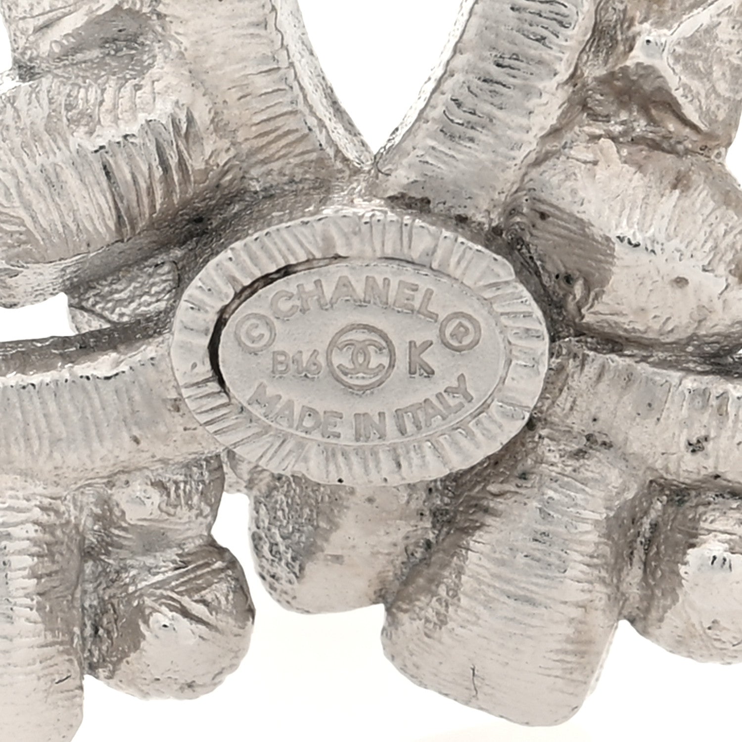 Chanel Baguette Crystal CC Brooch Black Silver 3 of 3