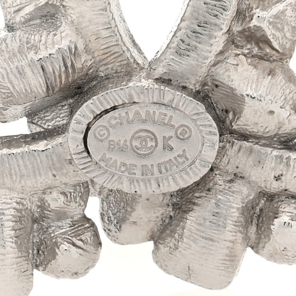 Chanel Baguette Crystal CC Brooch Black Silver 3 of 3