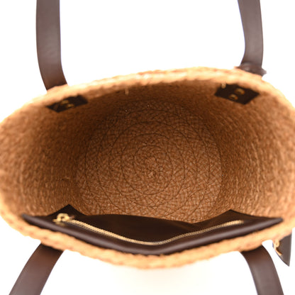 Saint Laurent Raffia Calfskin Small Panier Tote Naturale Nut 5 of 11