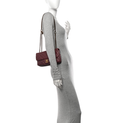 Chanel Calfskin Quilted Medium CC Crown Flap Burgundy 2 of 10