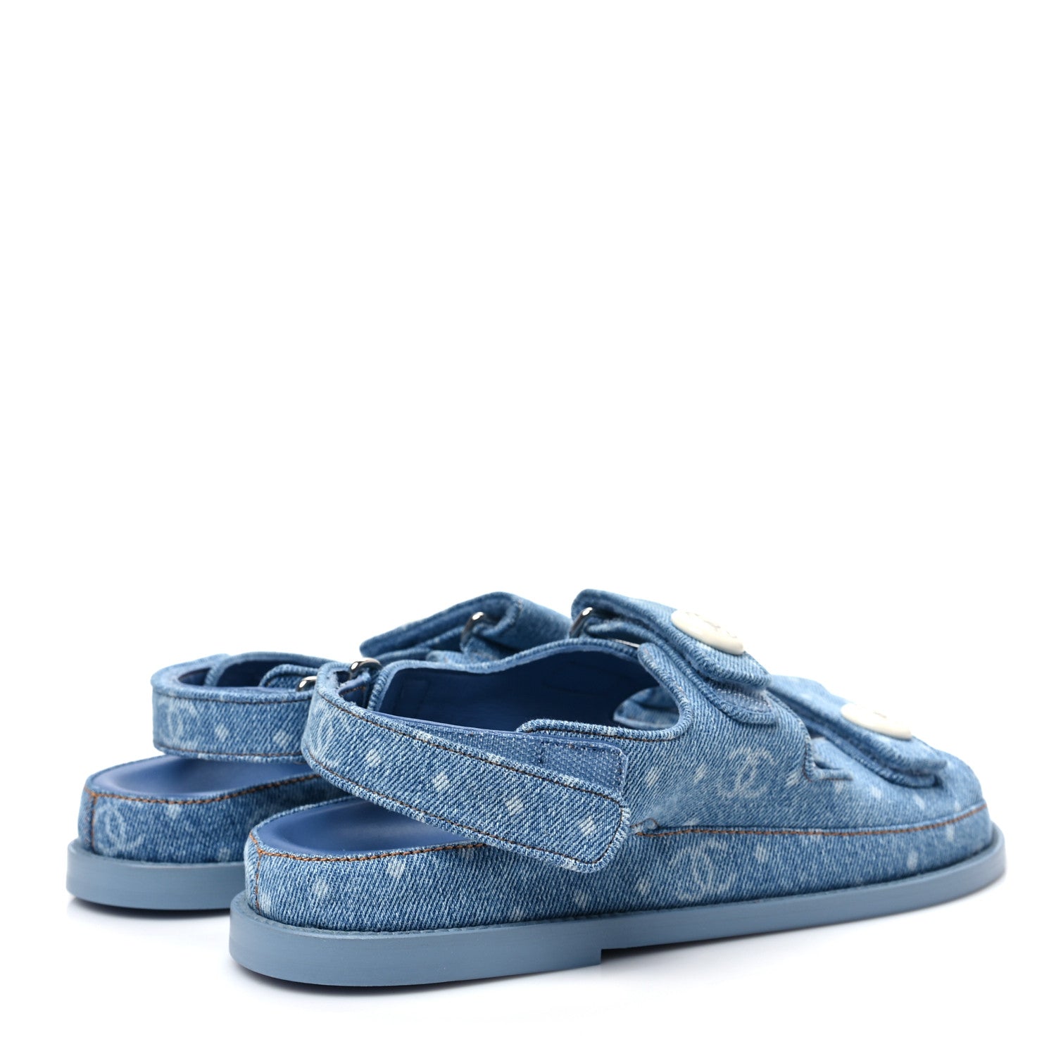 Chanel Denim CC Dad Sandals 39 Light Blue 4 of 9