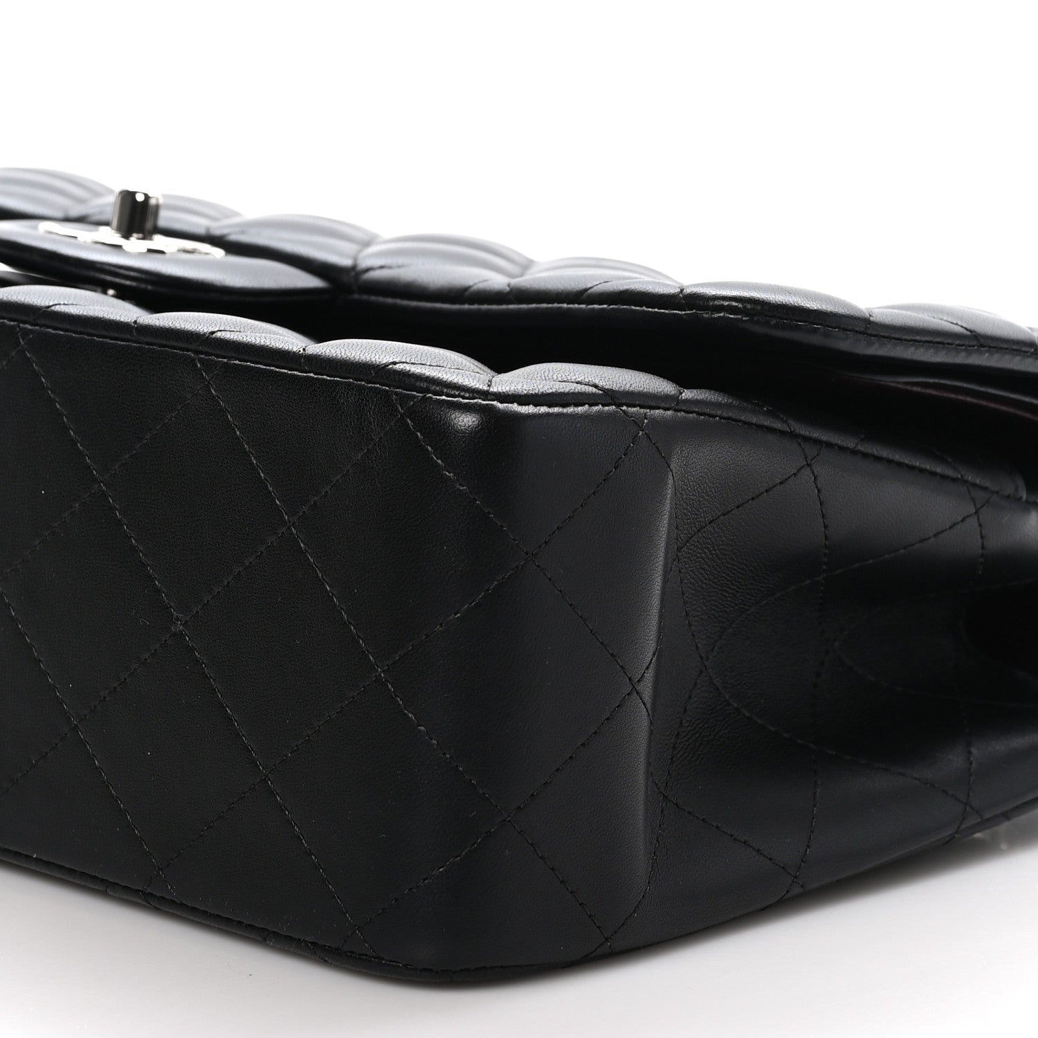 Chanel Lambskin Quilted Jumbo Double Flap Black 10 of 11