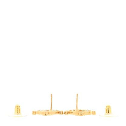 Chanel Crystal CC Chanel Earrings Gold 3 of 6