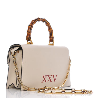 Gucci Calfskin Snakeskin Studded Small Ottilia Top Handle Bag White 3 of 7