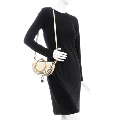 Chloe Calfskin Small Nile Bracelet Minaudiere Bag Off White 2 of 8