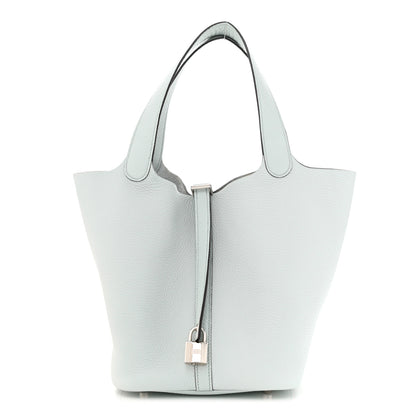 Hermes Taurillon Clemence Picotin Lock 22 MM Bleu Pale 1 of 11