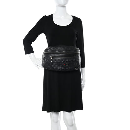 Gucci Guccissima Waist Belt Bag Black 2 of 12