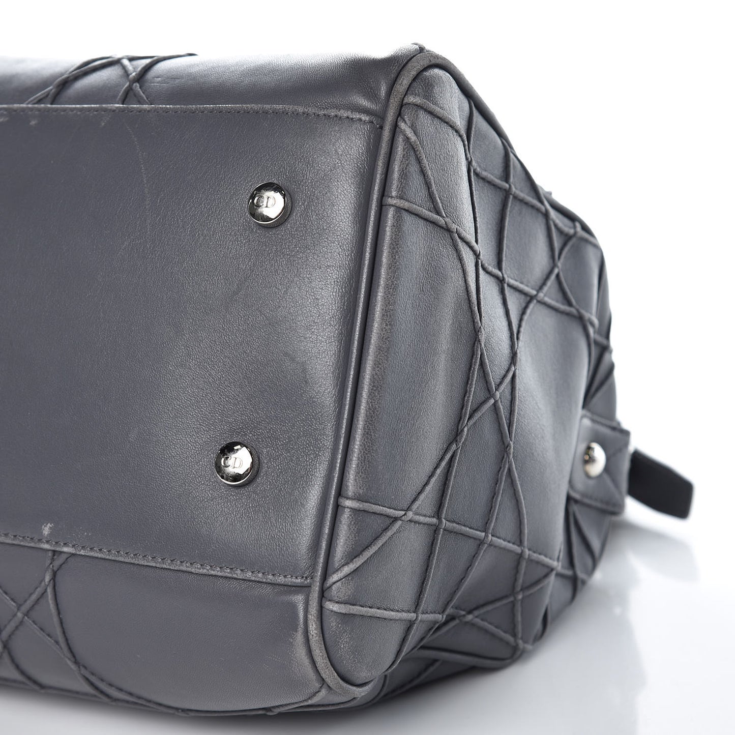 Lambskin Cannage Granville Polochon Grey