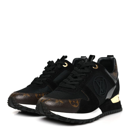 Louis Vuitton Suede Monogram Run Away Sneakers 36 Black 4 of 10