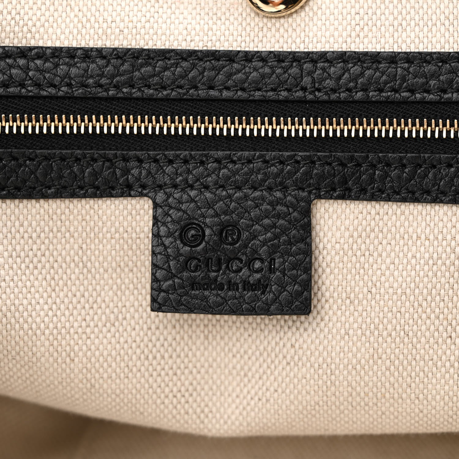 Gucci Pebbled Calfskin Medium Soho Chain Shoulder Bag Black 6 of 10