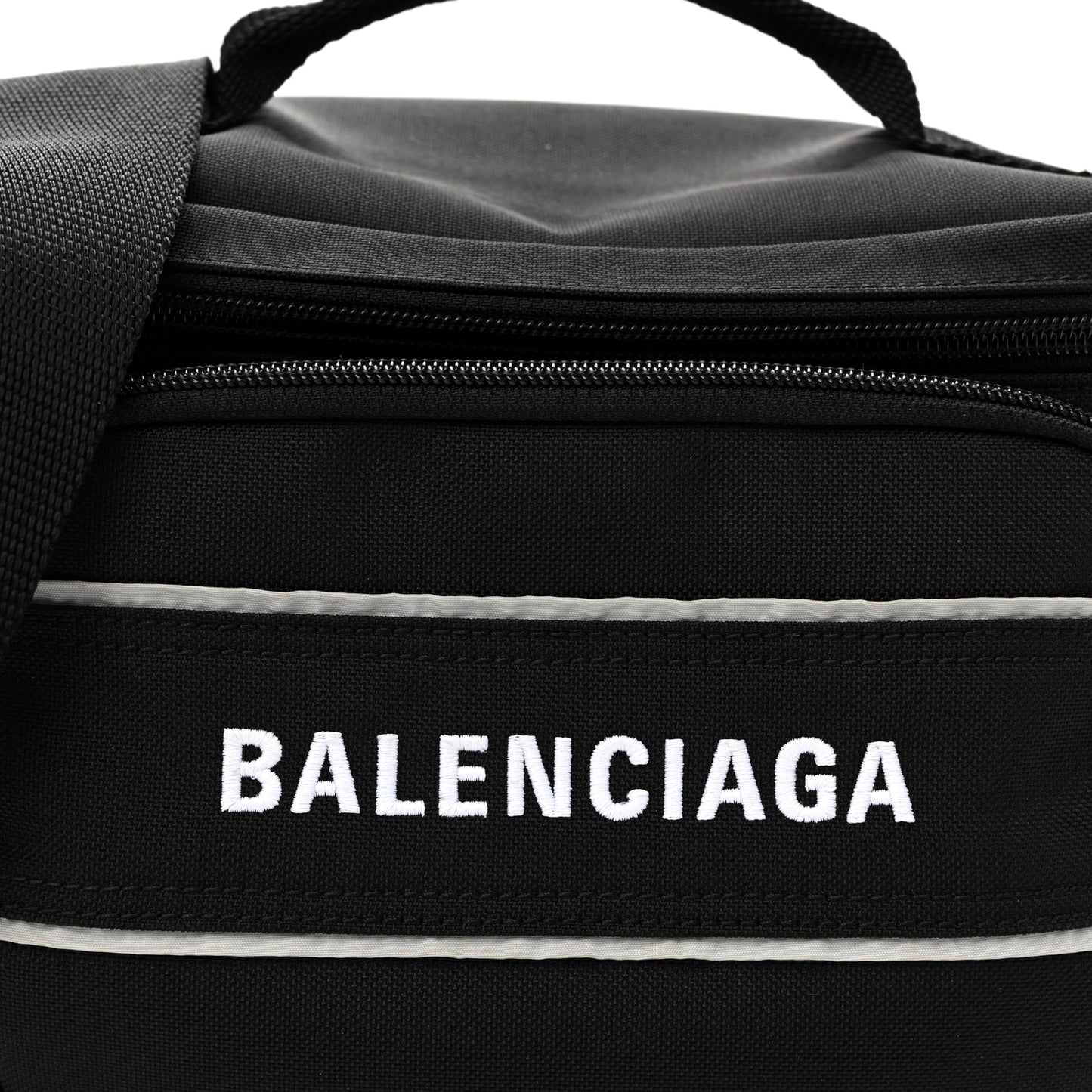 Nylon Logo Sport Camera Bag Black