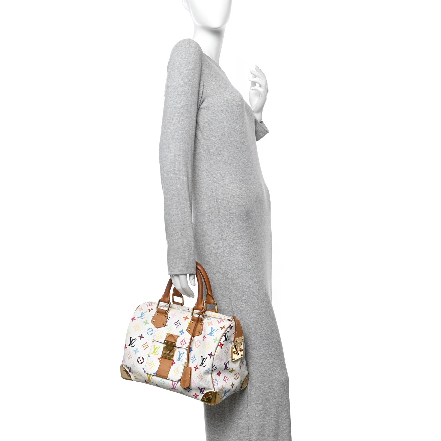 Louis Vuitton Monogram Multicolor Speedy 30 White 2 of 8