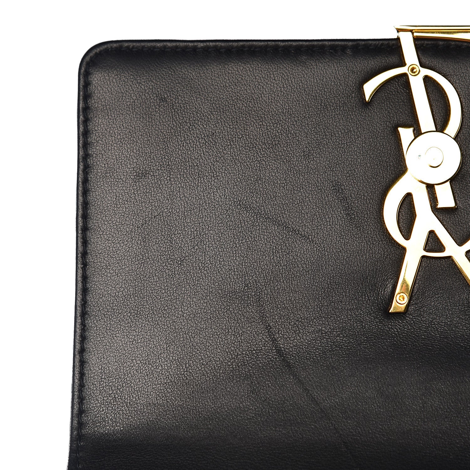 Saint Laurent Lambskin Matelasse Monogram Medium Vicky Chain Bag Black 10 of 11