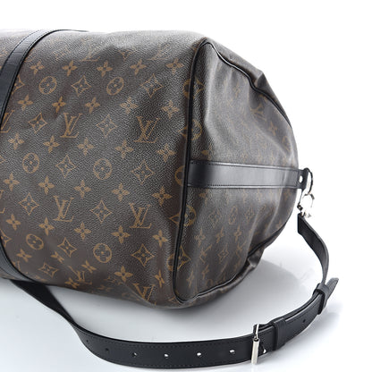 Louis Vuitton Monogram Macassar Keepall Bandouliere 55 9 of 10