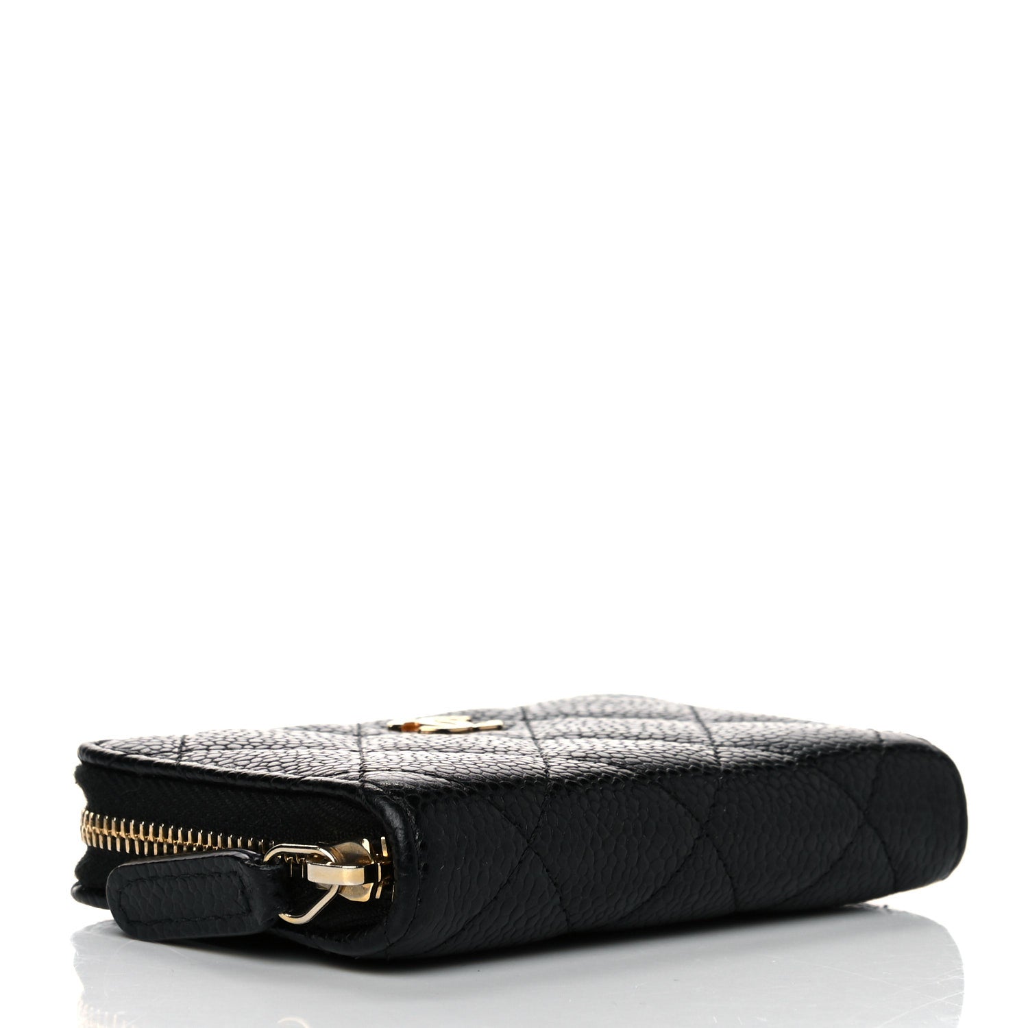 Chanel Caviar Quilted Zip Coin Purse Black 4 of 12