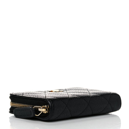 Chanel Caviar Quilted Zip Coin Purse Black 4 of 12