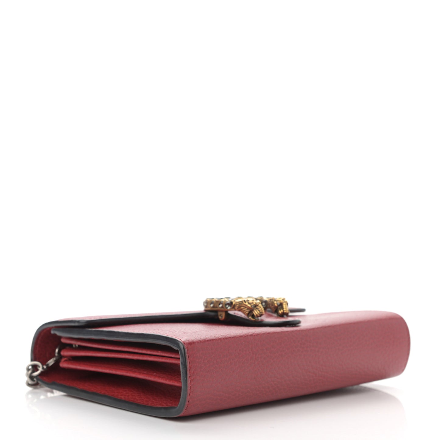 Calfskin Mini Dionysus Chain Wallet Hibiscus Red
