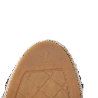 Chanel Flannel CC Espadrilles 37 Dark Grey Black 8 of 11