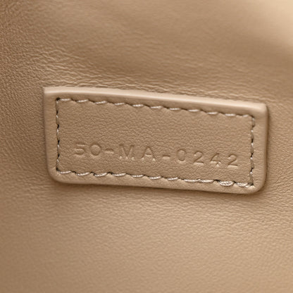 Christian Dior Calfskin Macrocannage Medium Diortravel Nomad Pouch Sand 7 of 10