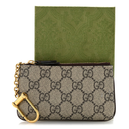 Gucci GG Supreme Monogram Key Case Beige Ebony Cuir 9 of 9