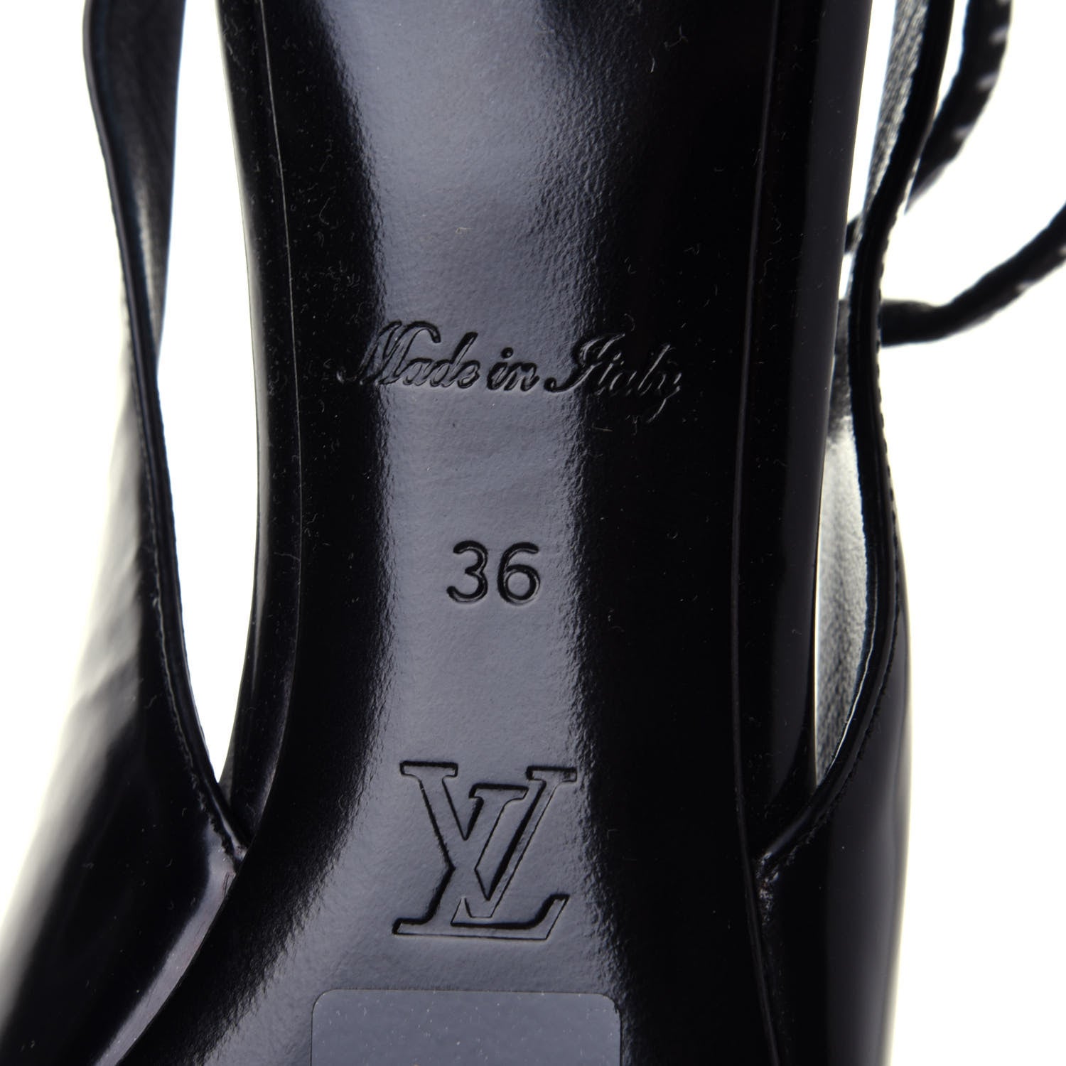 Louis Vuitton Patent Call Back Sling Back Pumps 36 Black 5 of 5