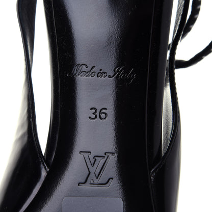 Louis Vuitton Patent Call Back Sling Back Pumps 36 Black 5 of 5