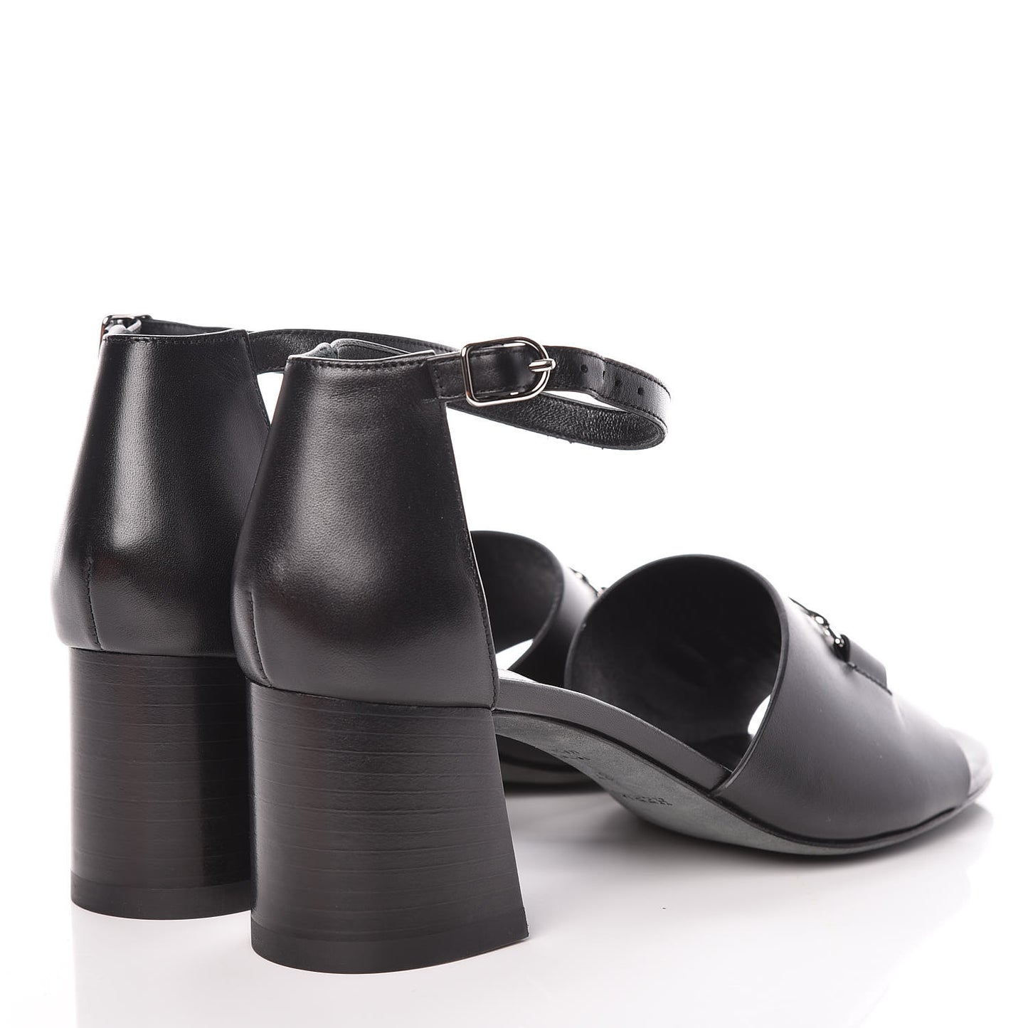 Calfskin Viaggio 60 Sandals 37.5 Black