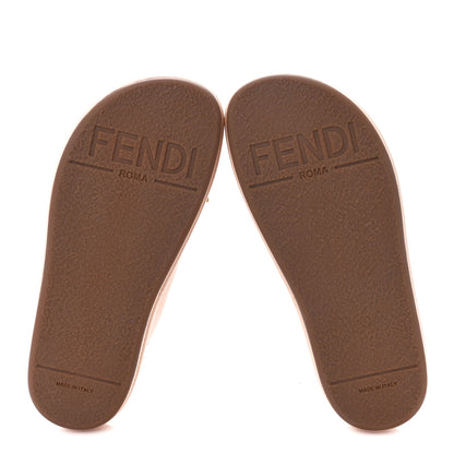 Fendi Vitello Womens Fendigraphy Slide Sandals 36 Light Rose 5 of 9