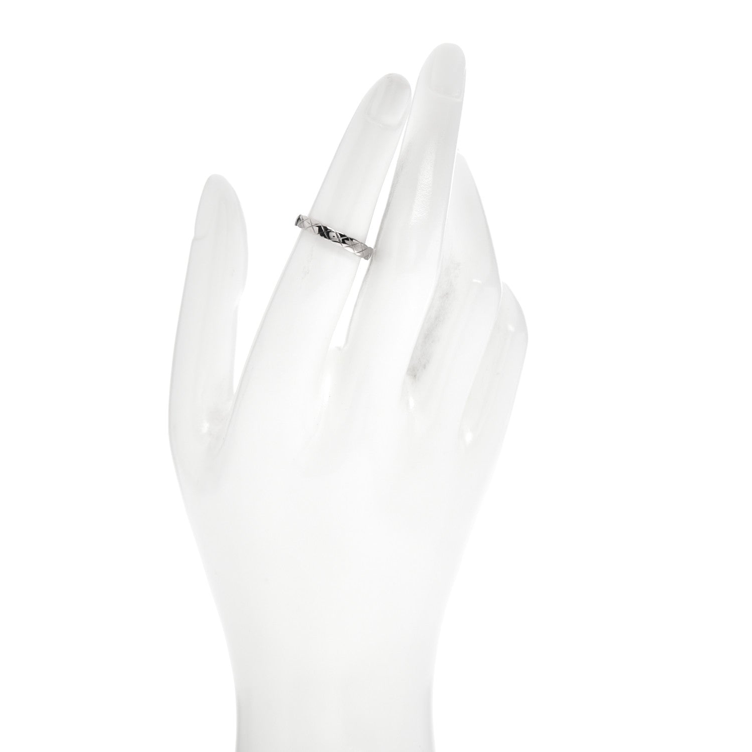 Chanel 18K White Gold Mini Coco Crush Ring 50 5.25 2 of 4
