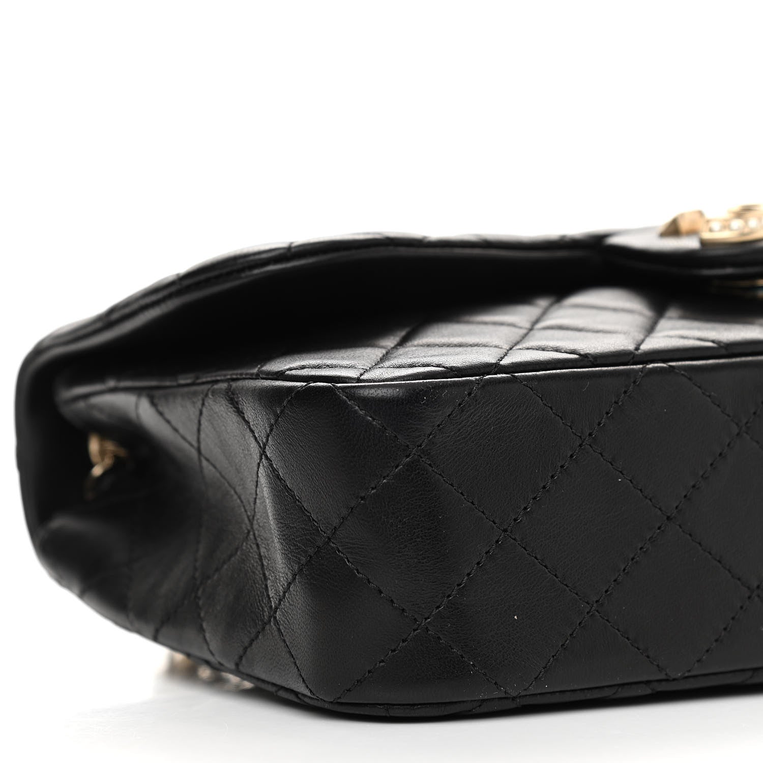 Chanel Lambskin Medium Westminster Pearl Flap Black 10 of 11
