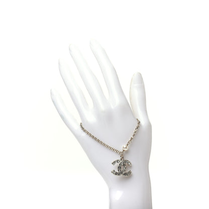 Chanel Pearl Crystal CC Bracelet Light Gold 2 of 5