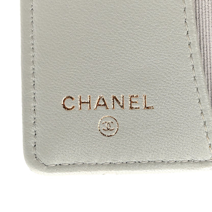 Chanel Lambskin Quilted Classic 4 Key Holder Wallet Grey 6 of 9