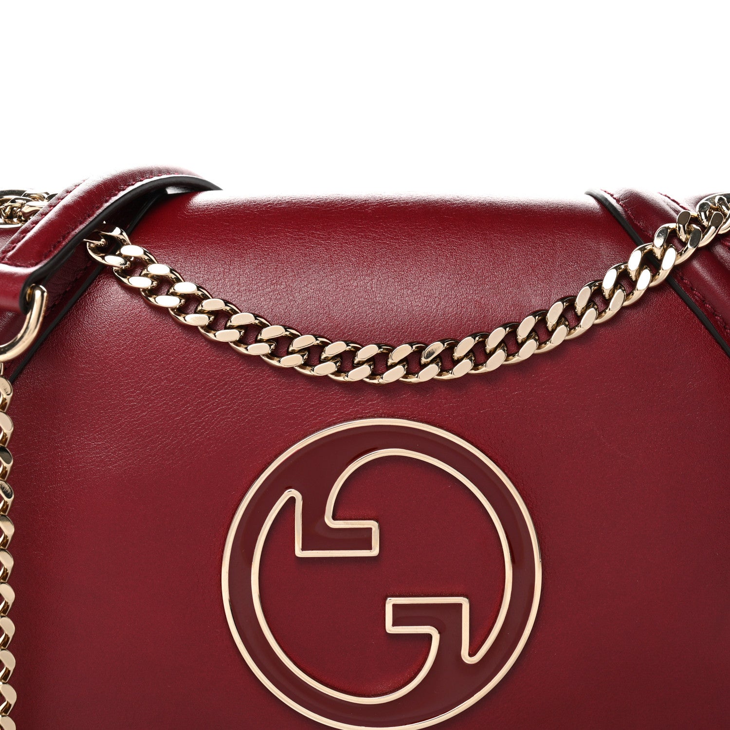 Gucci Calfskin Blondie Medium Shoulder Bag Dark Red 8 of 10