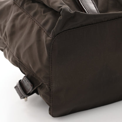 Prada Nylon Vela Medium Backpack Dark Brown 8 of 9
