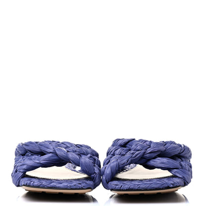 Bottega Veneta Raffia Twisted Intrecciato Stretch Flat Sandals 36 Lavender 2 of 7