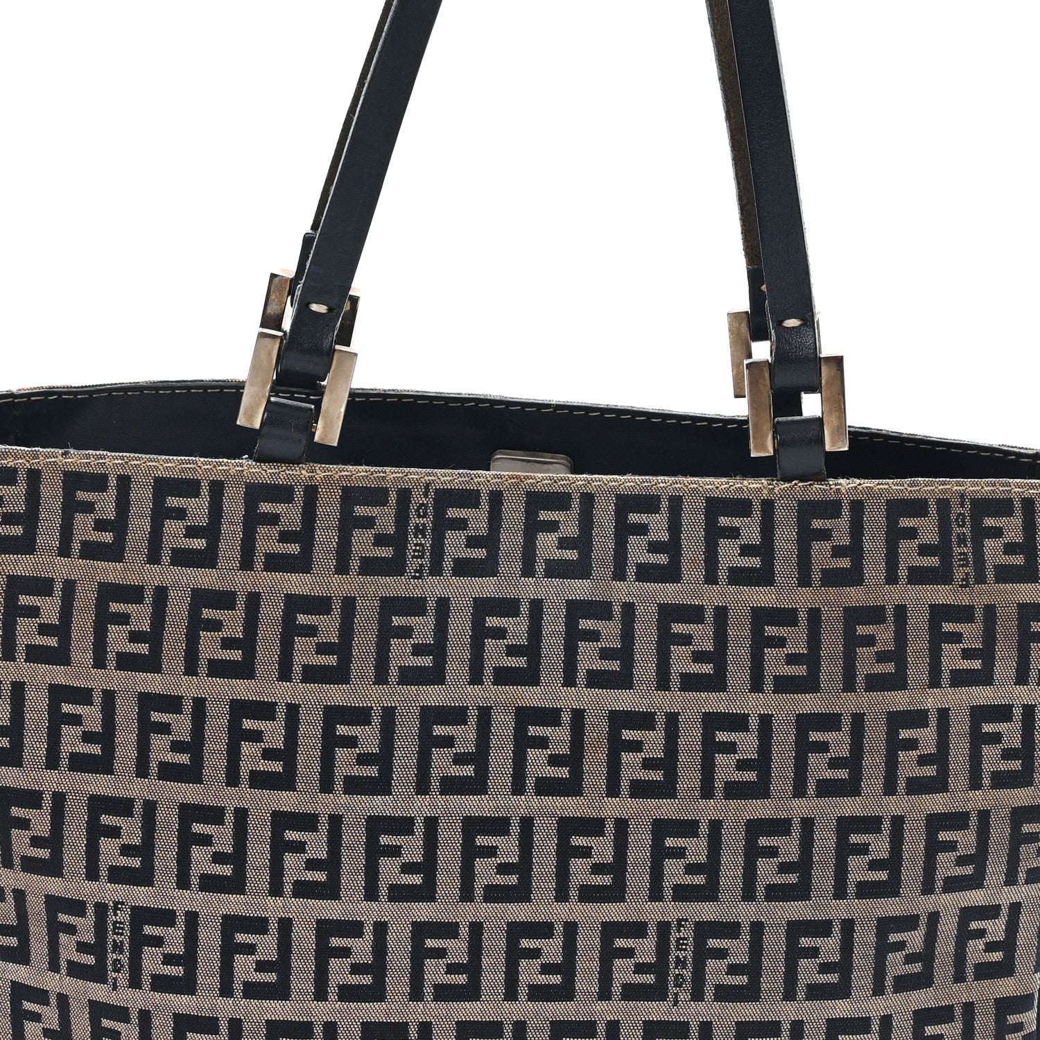 Fendi Zucchino Shopping Tote Navy 8 of 10