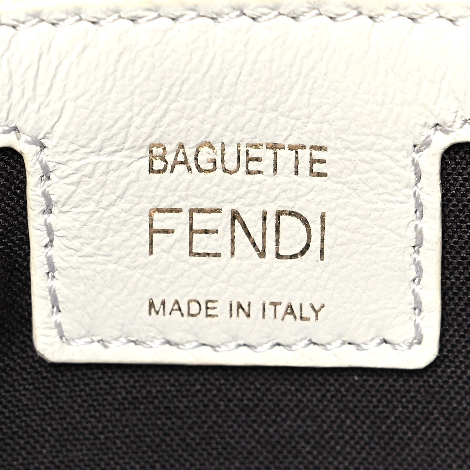 Fendi Nappa FF 1974 Embossed Baguette White 6 of 9