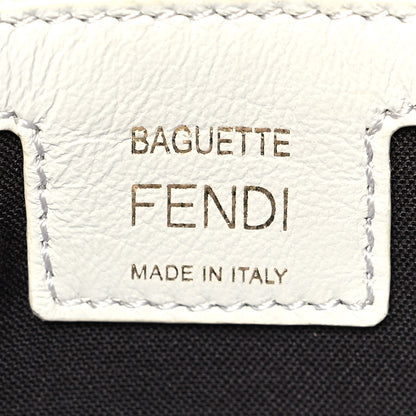Fendi Nappa FF 1974 Embossed Baguette White 6 of 9
