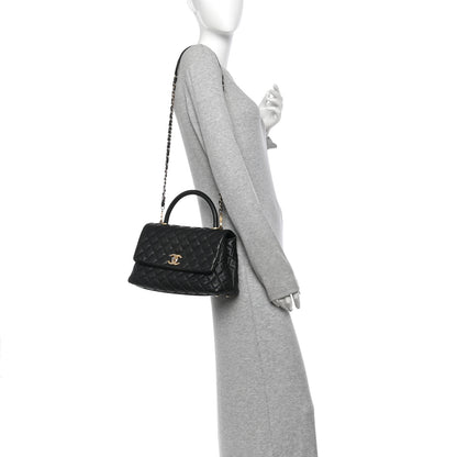 Chanel Caviar Quilted Small Coco Handle Flap Black 2 of 12