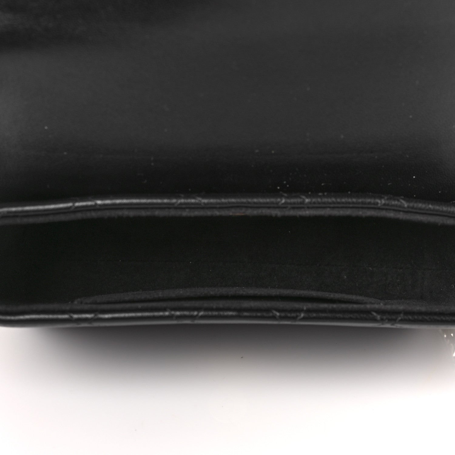 Chanel Lambskin Quilted Chain Around Clutch On Chain Black 5 of 9