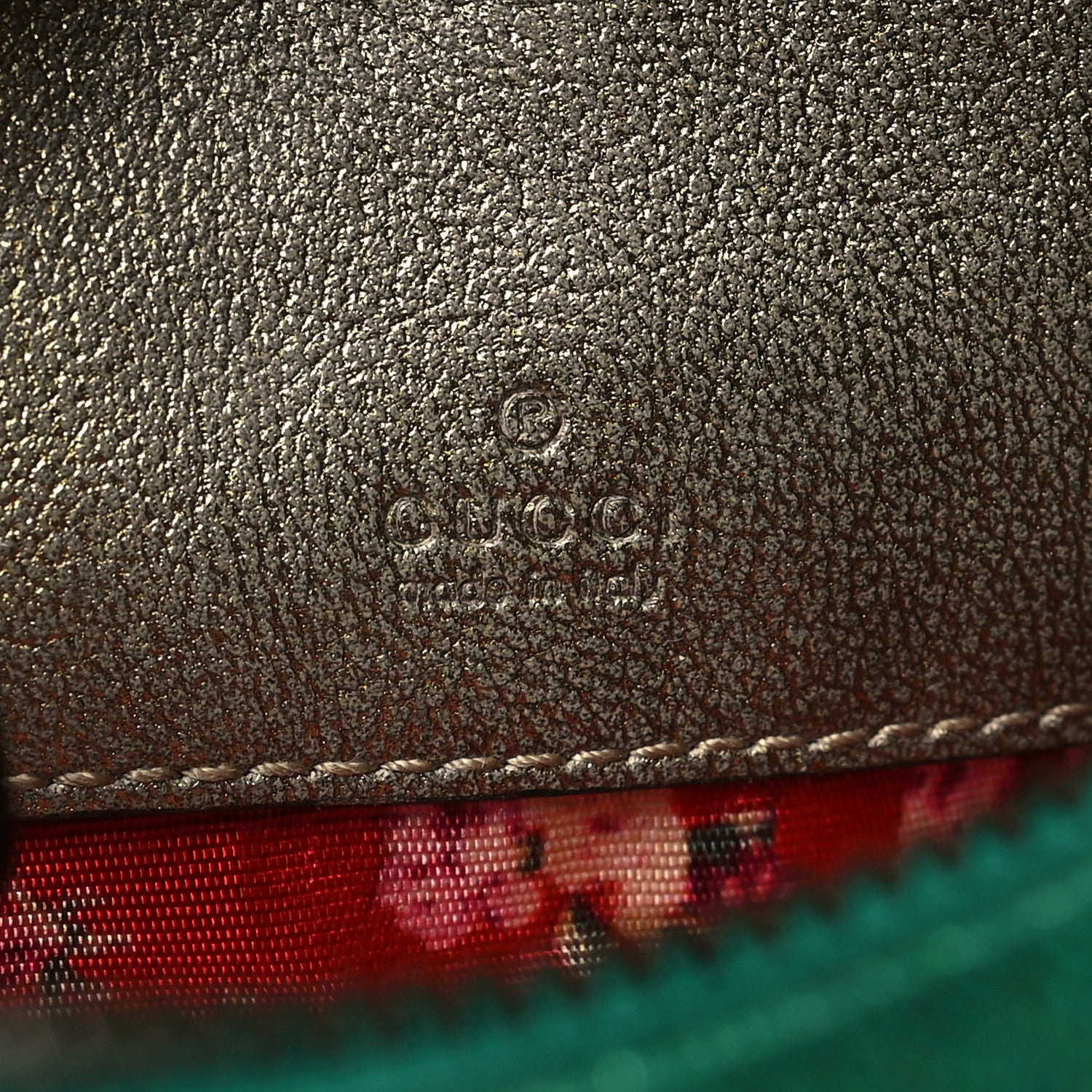 Gucci Laminated Nappa Trapuntata Mini Zumi Dome Shoulder Bag Rosso Jasmine Green Rame 6 of 10