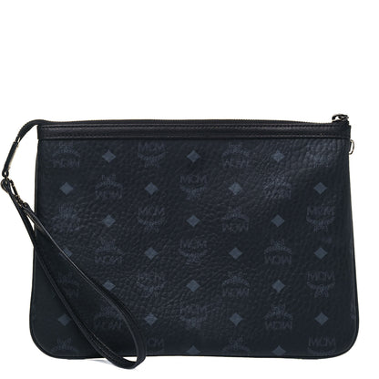 MCM Visetos Liz Shopper Tote Pouch Black 1 of 7