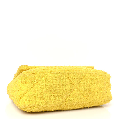 Chanel Tweed Quilted Medium Chanel 19 Flap Yellow 4 of 9